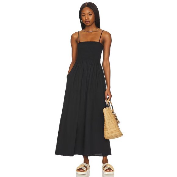 FAITHFULL THE BRAND Tergu Maxi Dress in Black - Picture 1 of 3